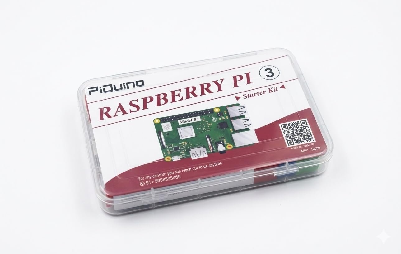 Raspberry Pi 3 Model B+ Kit with Adapter, Case, LAN & HDMI Cable, HeatSink, SD Card - The Complete Kit